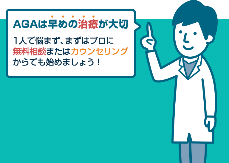 AGAは早めの治療が大切